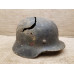 Battle damaged  DD M35 helmet Wehrmacht signed